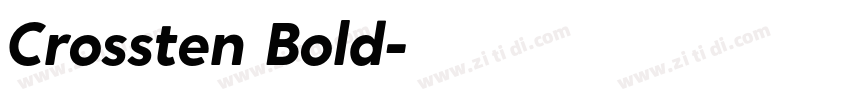 Crossten Bold字体转换